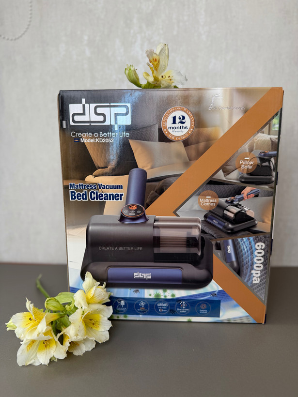 جارو شارژی چندکاره ضد کنه دی اس پی KD2052 | مکش قوی + UV
