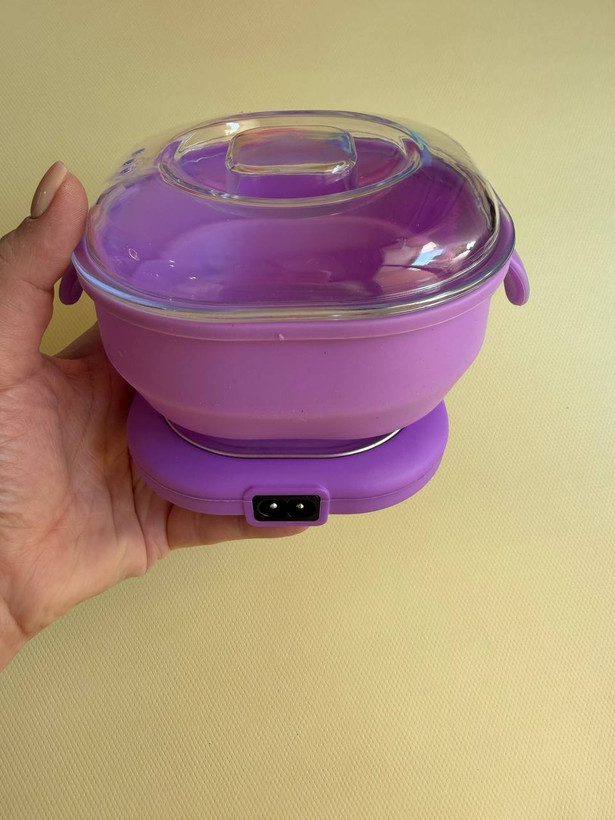 دستگاه ذوب وکس سیلیکونی تاشو Wax Warmer | موم گرم کن 400 میلیلیتری 100 وات