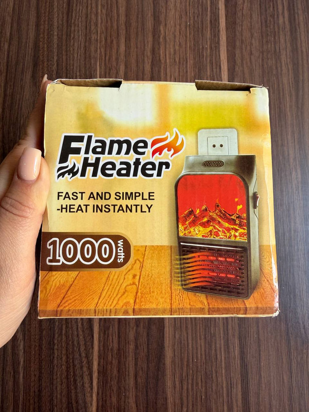 هیتر برقی پریزی Flame Heater 1000 وات طرح شومینه با ریموت کنترل